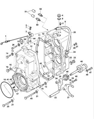 Transmission box, assembly 9991175S2