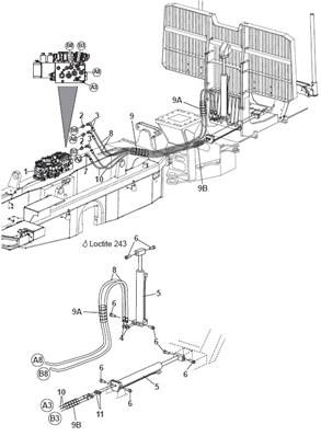 Removable gate, hydraulic lines 9991531