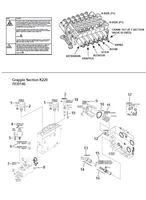 Crane distributor K220, assembly 9991542