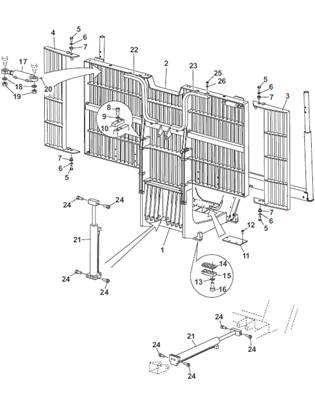 Hydraulic removable grid, mounting 9991651