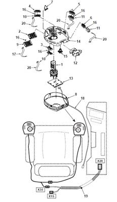 Right joystick console, assembly 9991788