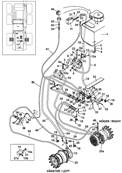Rear drive motor, hydraulic lines 9992395S2