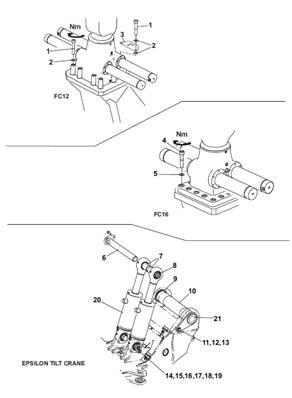 Crane fixing platform, assembly 9992468
