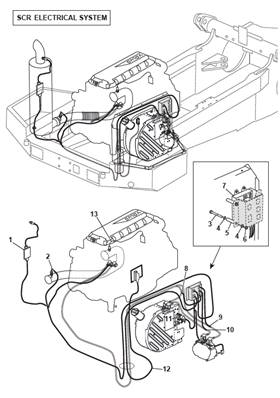 Stage 4 engine AdBlue wiring harness, fitting 9992694