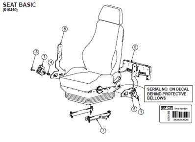 Seat 7000 BASIC, assembly 9992830