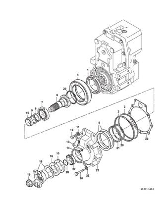 Transmission box, assembly 99929210S2