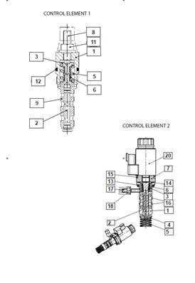 Harvesting head hydraulic pump, control valve 99929427