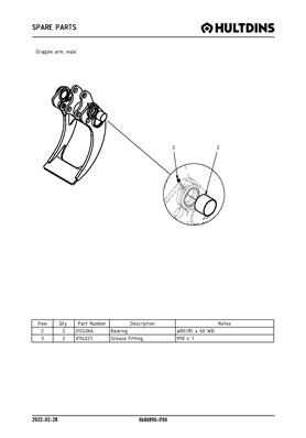 Grapple arm, male 0680890P00