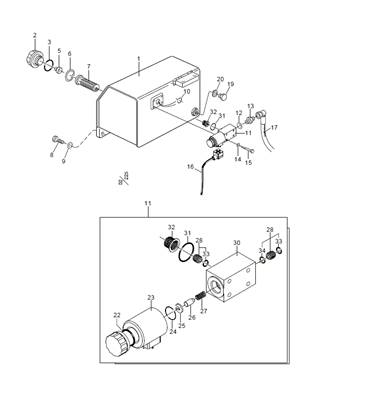 Chain oil tank Upper / Övre Log Max RE006118