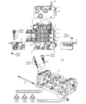 Hydraulic system, Major functions, L-90 valve LM611083