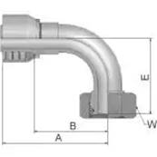 Crimp fitting Parker L 12 - 90° - Series 48 1CF48-12-6