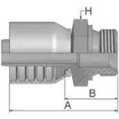 Crimp fitting Parker BSP 1 - Male - Series 70 1D970-16-16