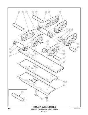 Track Assembly, Berco Tri-Track, Left Hand 4110961
