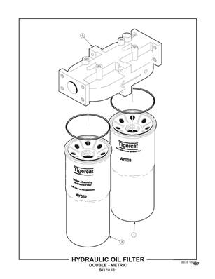 Hydraulic Oil Filter, Double - Metric 50310481