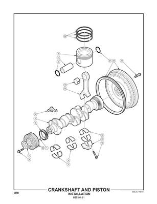 Crankshaft and Piston, Installation 9250481