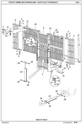 Hydraulic removable grid, mounting 1700153