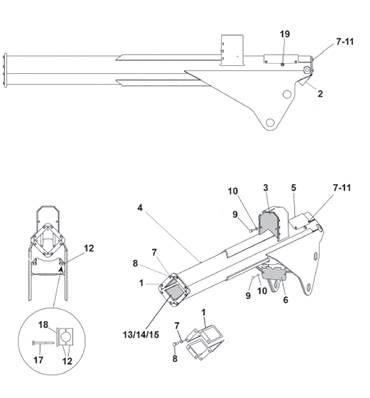 250 10m crane telescope arm assembly 9991042