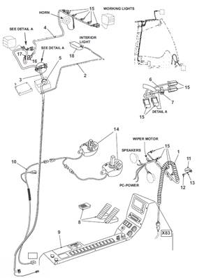 Cabin harness, mounting 9991225