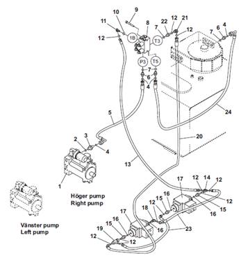 Advancement, hydraulic lines 9991461