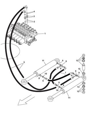 Steering, hydraulic lines 9991478