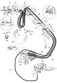 Harvester head, hydraulic lines 9991493S2