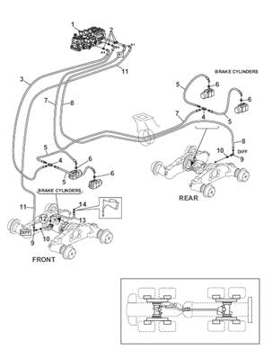 Bogie, hydraulic lines 9991594