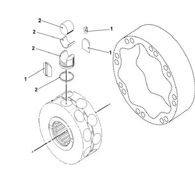 Rear advancement motor, piston 9991878