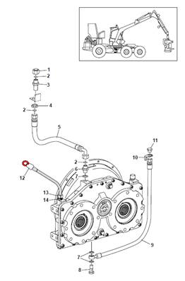 Distribution box, hydraulic lines 9992054