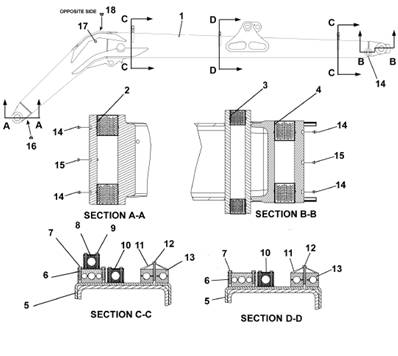 Crane foot 300, assembly 9992112