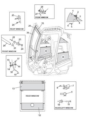 Window sun visors, assembly 9992163
