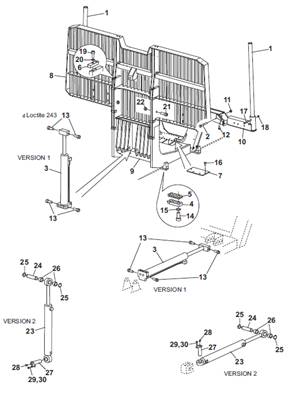 Hydraulic removable grid, mounting 9992432