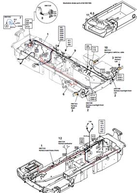Front frame harness, mounting 9992549