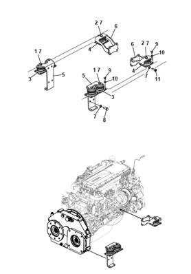 Engine mount, mounting 9992685