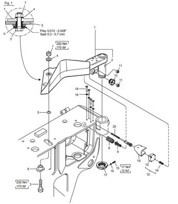 Upper delimbing knife, analog sensor LM006804