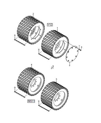 Feed rollers eucalyptus 45° LM033734