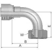 Crimp fitting Parker S 6 - 90° - Series S 11C48-6-4
