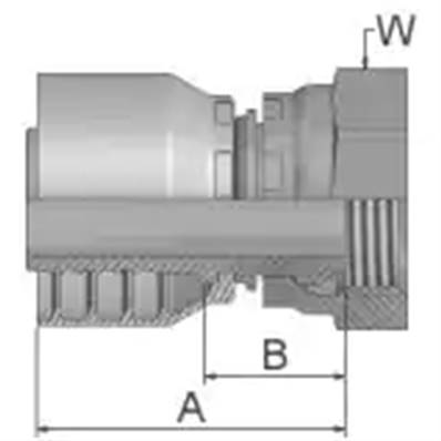 Crimp fitting Parker BSP 1/4 - Series 46 19246-4-4