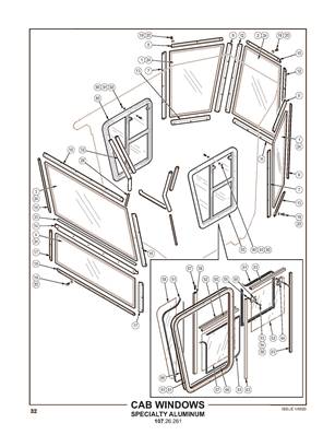 Cab Windows, Specialty Aluminium 10726261S2