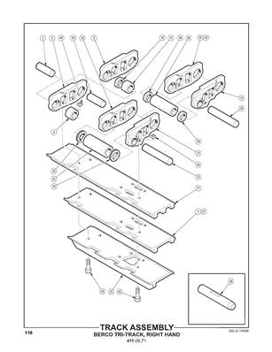 Track Assembly, Berco Tri-Track, Right Hand 4110971