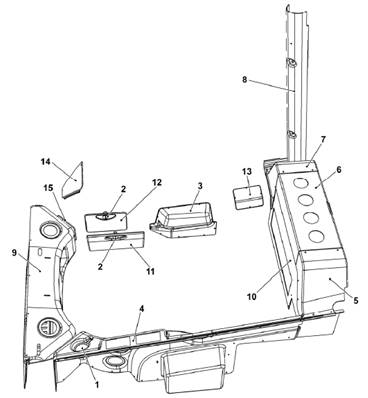 Cab interior panels, assembly 7017330