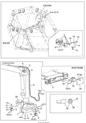 XENON work lights, mounting 7031628