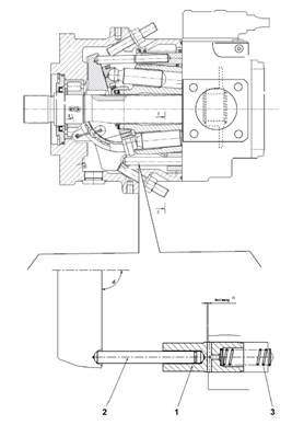 Harvesting head hydraulic pump, control valve 7032914
