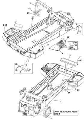 Rear frame, assembly 9902671