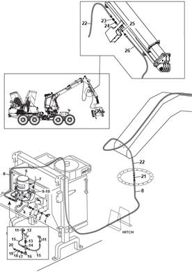 Chain lubrication, assembly 9991105