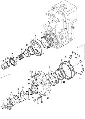 Transmission box, assembly 9991178