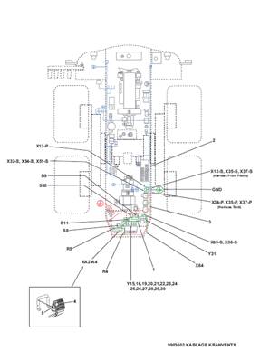 Crane distributor harness, mounting 9991623