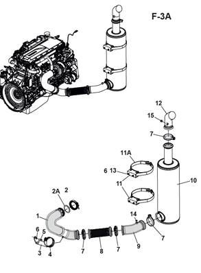 Stage 3 engine exhaust, assembly 9991675