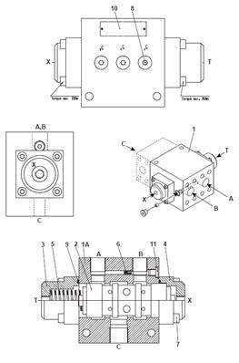 Transmission, flow divider 9991716