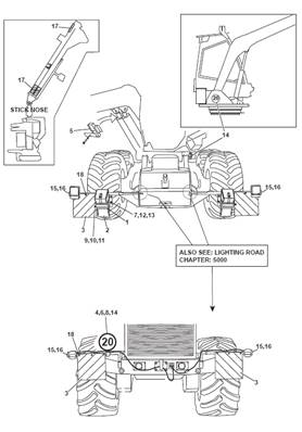 Road lighting kit, mounting 9991793