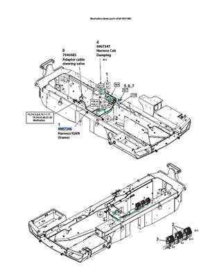 IQAN harness and cabin shock absorber, assembly 9991979